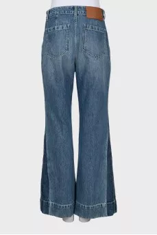Palazzo jeans with patch pockets