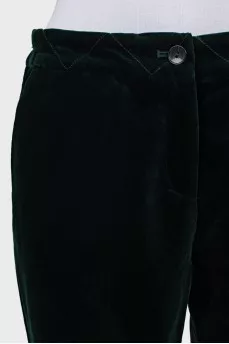 Velour tapered trousers