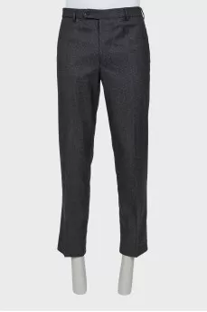 Men's wool trousers with print