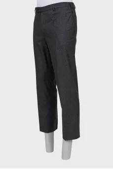 Men's wool trousers with print