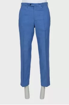 Men's straight trousers in blue
