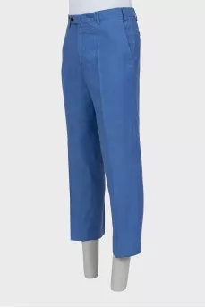 Men's straight trousers in blue