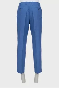Men's straight trousers in blue
