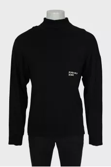 Men's golf shirt with text print