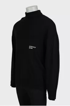 Men's golf shirt with text print