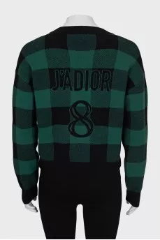 Checkered cashmere sweater