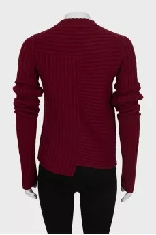 Burgundy Ribbed Sweater