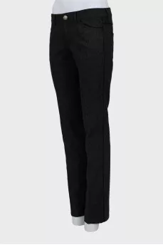 Dark grey trousers with arrows