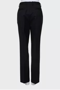 Black wool trousers