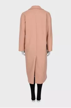Pink double-breasted coat