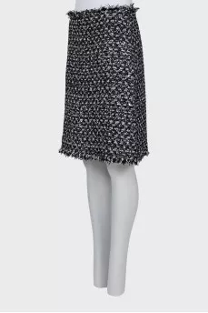 Tweed sequin skirt