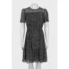 Fitted dress in animal print