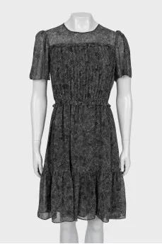 Fitted dress in animal print