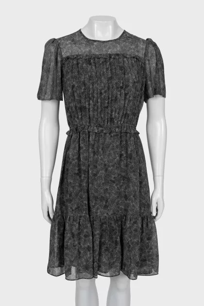 Fitted dress in animal print