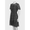 Fitted dress in animal print