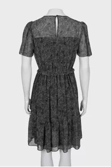 Fitted dress in animal print
