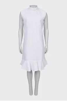 A-line dress in relief print