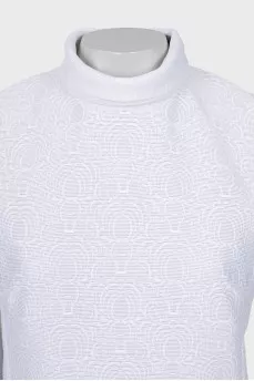 A-line dress in relief print