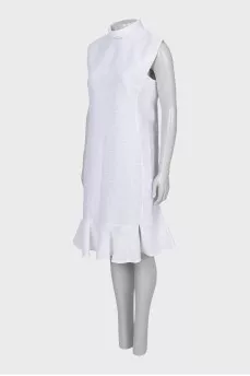 A-line dress in relief print