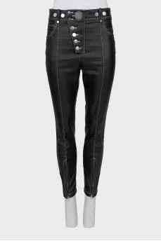 Skinny jeans with contrast seams