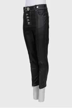 Skinny jeans with contrast seams