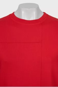 Sweatshirt dress with pleated hem