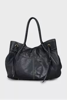 Tote bag with contrast stitching
