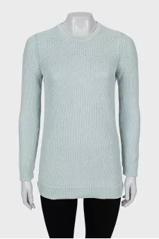 Knitted sweater in blue