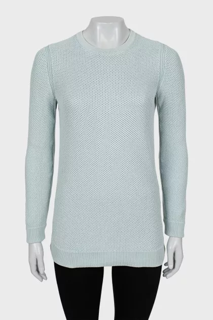Knitted sweater in blue