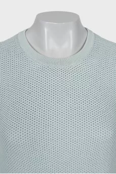 Knitted sweater in blue
