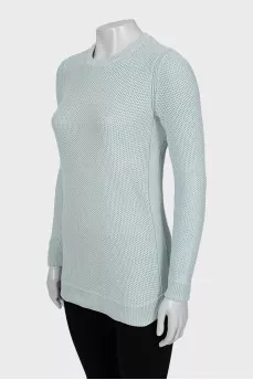 Knitted sweater in blue