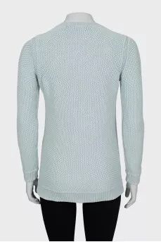 Knitted sweater in blue