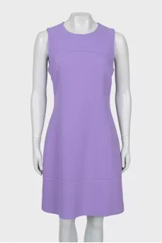 Purple dress with relief seams