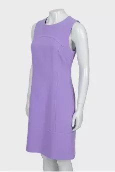 Purple dress with relief seams
