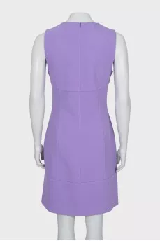 Purple dress with relief seams