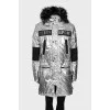 Silver Jacket with Metallic Logo