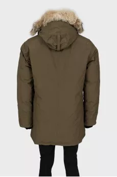Men's Khaki Parka with Fur