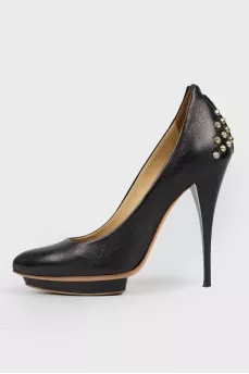 Black spiked shoes