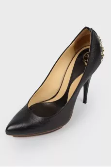 Black spiked shoes