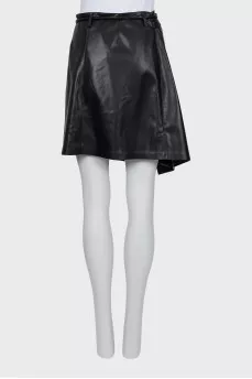 Black eco-leather skirt