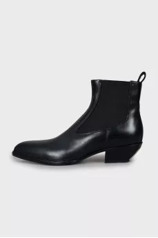 Leather Cossacks with metal insert