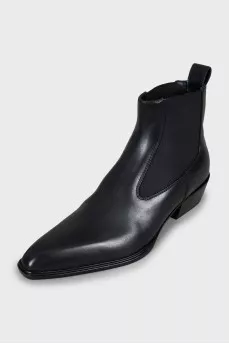Leather Cossacks with metal insert