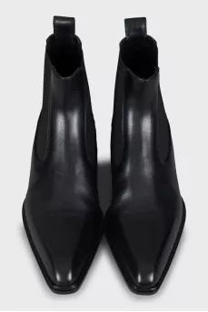 Leather Cossacks with metal insert