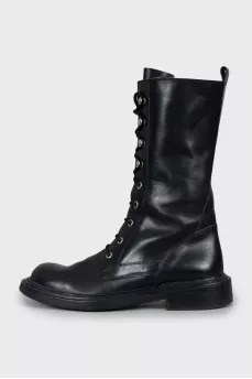 High leather boots