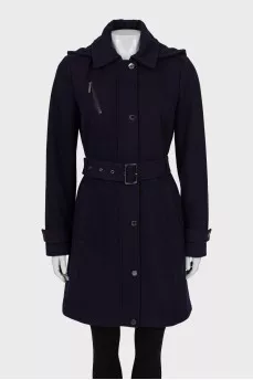 Purple coat with belt