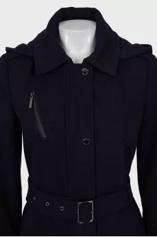 Purple coat with belt