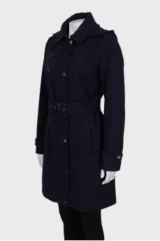 Purple coat with belt