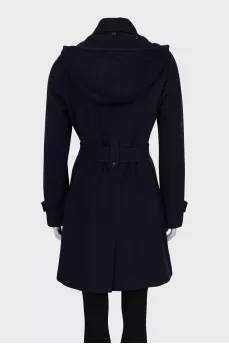 Purple coat with belt