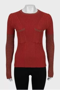 Fitted jumper with lurex