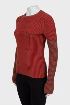 Fitted jumper with lurex